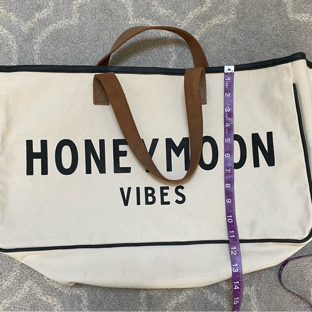 Honeymoon Vibes Canvas Tote - Picture 6 of 8